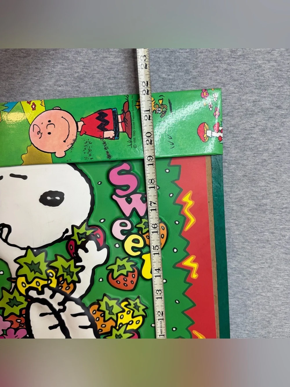 Vintage 1997 Peanuts Snoopy Poster At A Glance Calendar Woodstock Strawberry